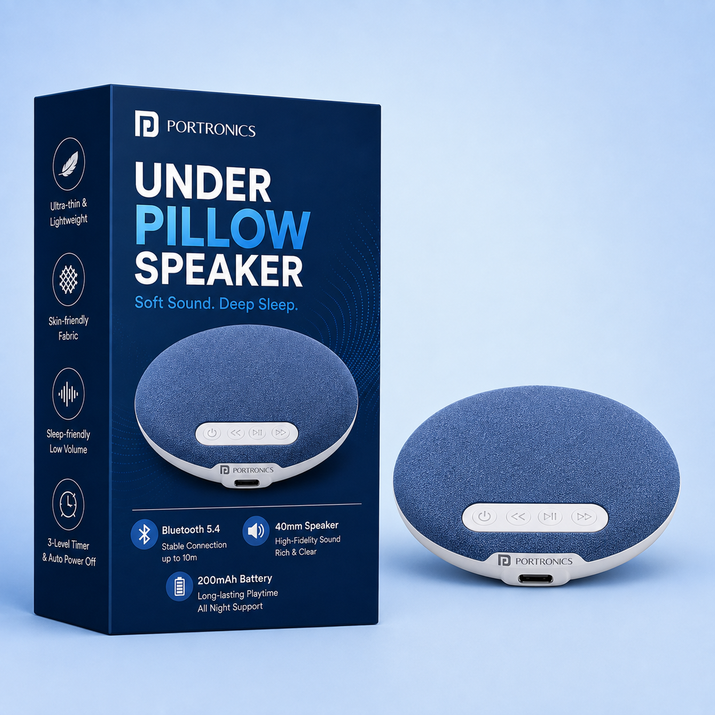 Portronics™ Pillow Pod X3 Pro- Sleep Speaker.
