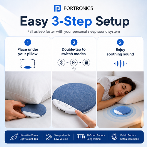 Portronics™ Pillow Pod X3 Pro- Sleep Speaker.